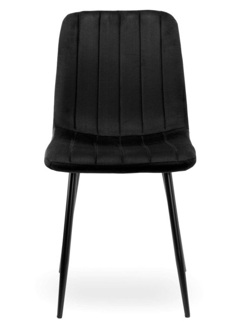 Lugano Krzesło tapicerowane AURORA VELVET BLACK