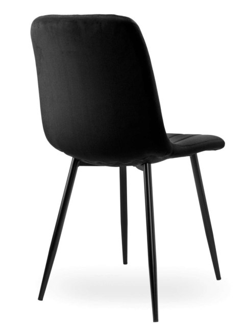 Lugano Krzesło tapicerowane AURORA VELVET BLACK