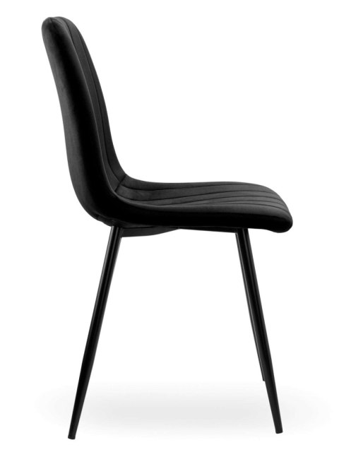 Lugano Krzesło tapicerowane AURORA VELVET BLACK