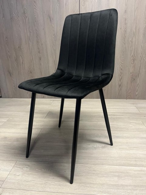 Lugano Krzesło tapicerowane AURORA VELVET BLACK