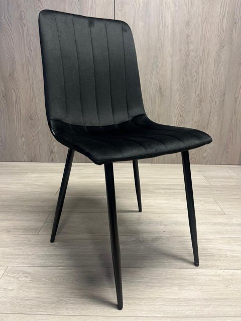 Lugano Krzesło tapicerowane AURORA VELVET BLACK
