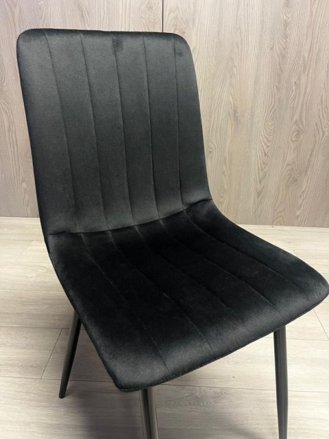 Lugano Krzesło tapicerowane AURORA VELVET BLACK