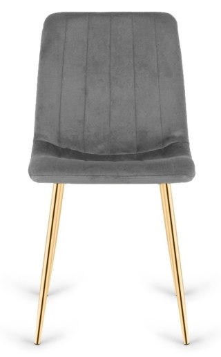 Lugano Krzesło tapicerowane AURORA VELVET DARK GREY GOLD
