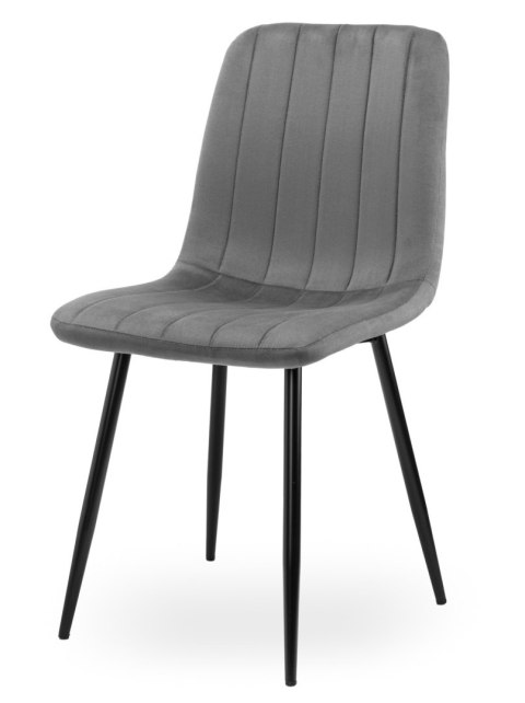 Lugano Krzesło tapicerowane AURORA VELVET DARK GREY