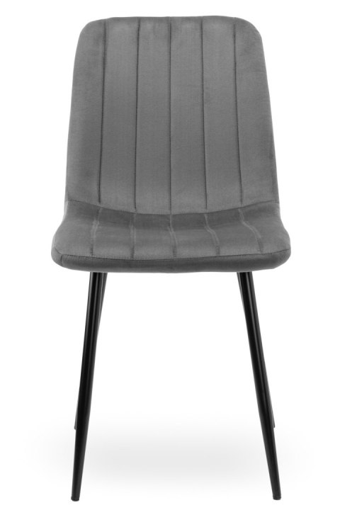 Lugano Krzesło tapicerowane AURORA VELVET DARK GREY