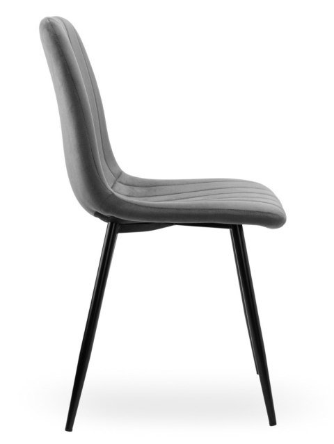 Lugano Krzesło tapicerowane AURORA VELVET DARK GREY