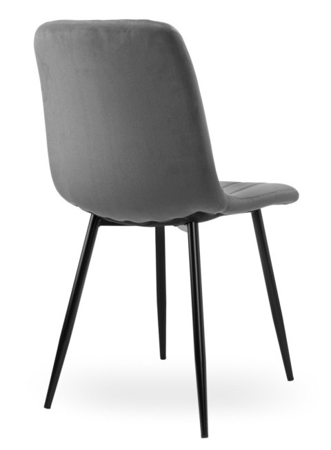 Lugano Krzesło tapicerowane AURORA VELVET DARK GREY