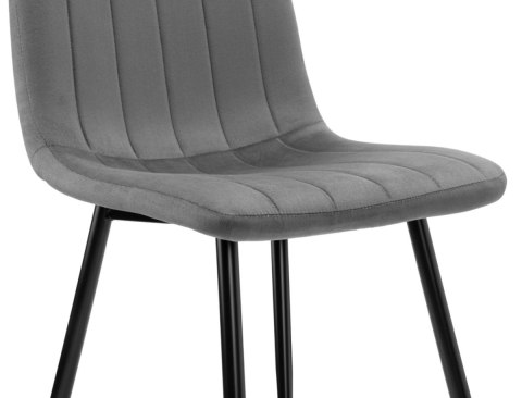 Lugano Krzesło tapicerowane AURORA VELVET DARK GREY