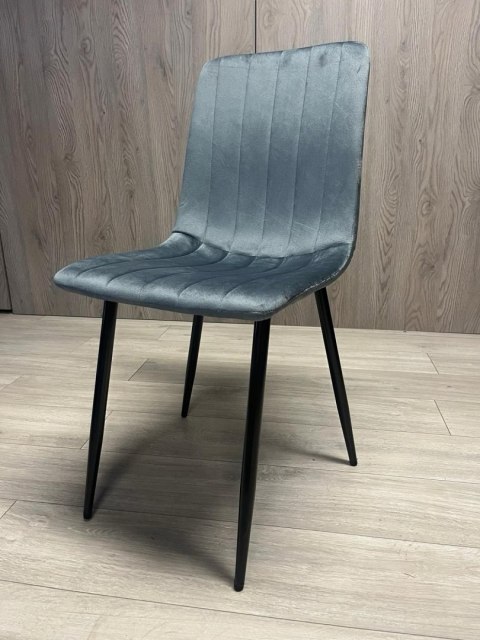 Lugano Krzesło tapicerowane AURORA VELVET DARK GREY