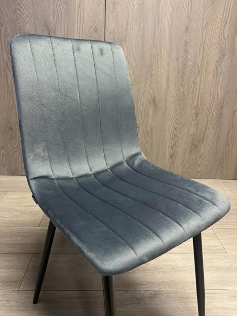 Lugano Krzesło tapicerowane AURORA VELVET DARK GREY