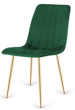 Lugano Krzesło tapicerowane AURORA VELVET GREEN GOLD