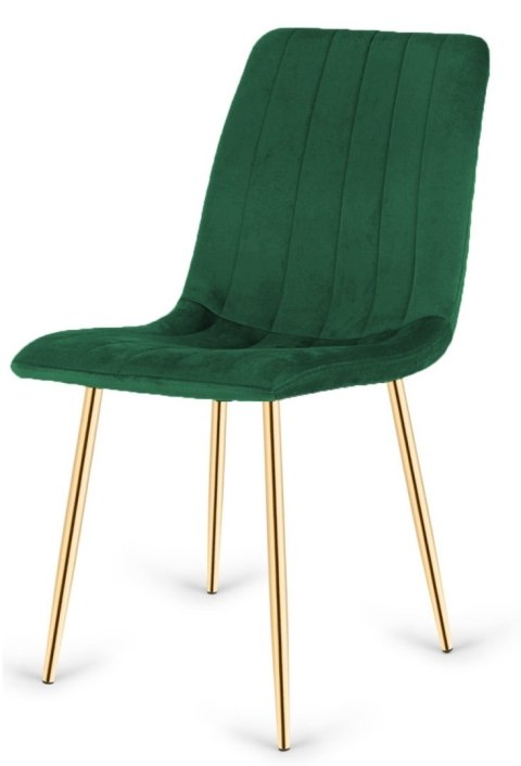 Lugano Krzesło tapicerowane AURORA VELVET GREEN GOLD
