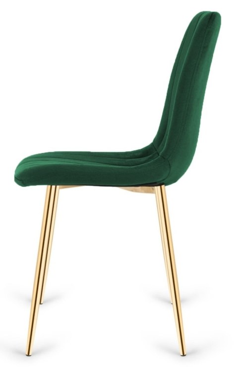 Lugano Krzesło tapicerowane AURORA VELVET GREEN GOLD