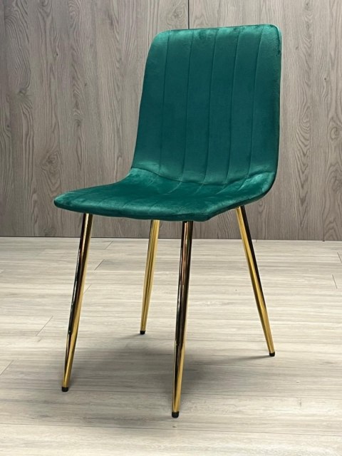 Lugano Krzesło tapicerowane AURORA VELVET GREEN GOLD