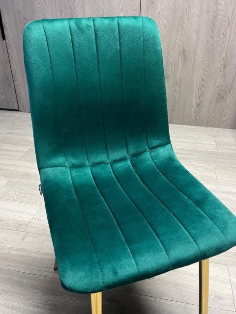 Lugano Krzesło tapicerowane AURORA VELVET GREEN GOLD