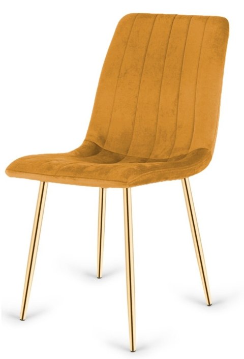 Lugano Krzesło tapicerowane AURORA VELVET HONEY GOLD