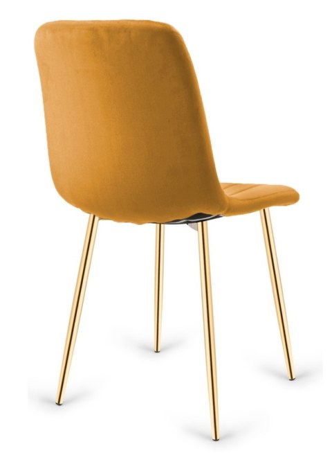 Lugano Krzesło tapicerowane AURORA VELVET HONEY GOLD