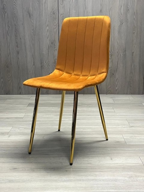 Lugano Krzesło tapicerowane AURORA VELVET HONEY GOLD