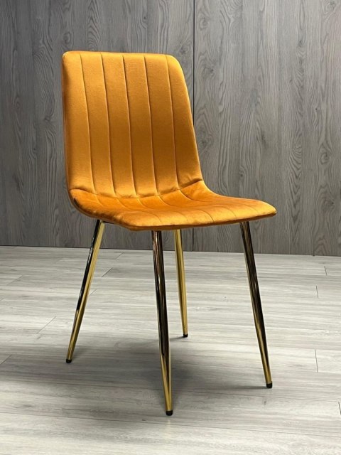 Lugano Krzesło tapicerowane AURORA VELVET HONEY GOLD