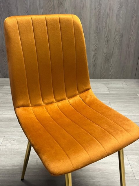 Lugano Krzesło tapicerowane AURORA VELVET HONEY GOLD