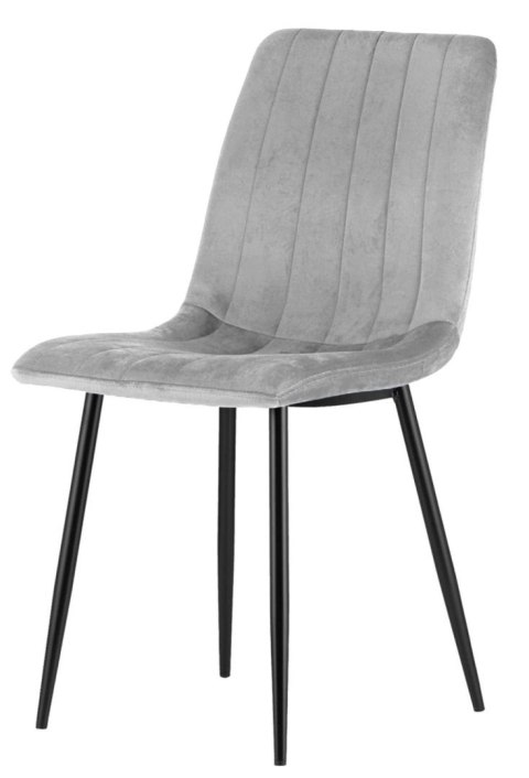 Lugano Krzesło tapicerowane AURORA VELVET LIGHT GREY