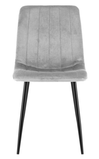 Lugano Krzesło tapicerowane AURORA VELVET LIGHT GREY