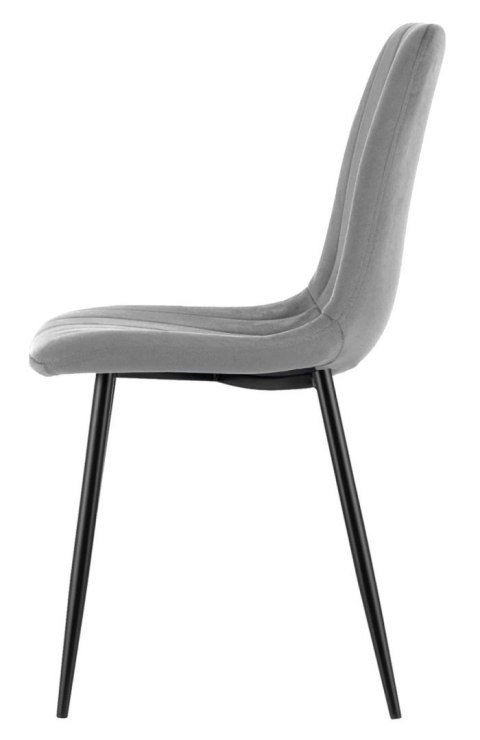 Lugano Krzesło tapicerowane AURORA VELVET LIGHT GREY