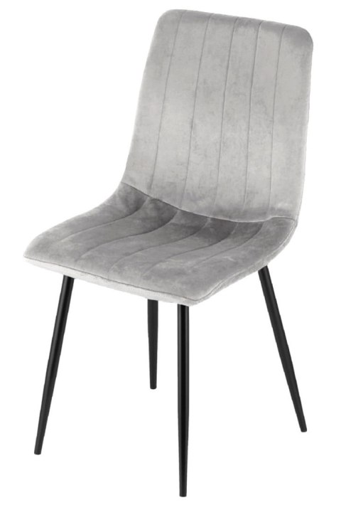 Lugano Krzesło tapicerowane AURORA VELVET LIGHT GREY