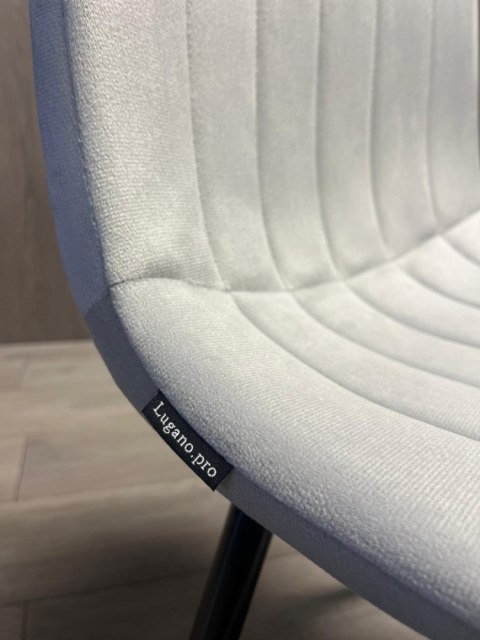 Lugano Krzesło tapicerowane AURORA VELVET LIGHT GREY