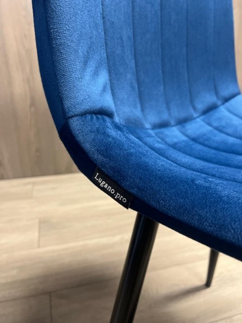 Lugano Krzesło tapicerowane AURORA VELVET NAVY BLUE