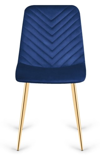 Lugano Krzesło tapicerowane TRIO VELVET BLUE GOLD