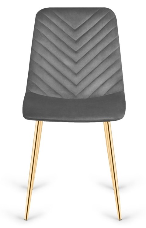 Lugano Krzesło tapicerowane TRIO VELVET DARK GREY GOLD