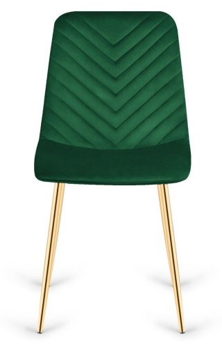 Lugano Krzesło tapicerowane TRIO VELVET GREEN GOLD