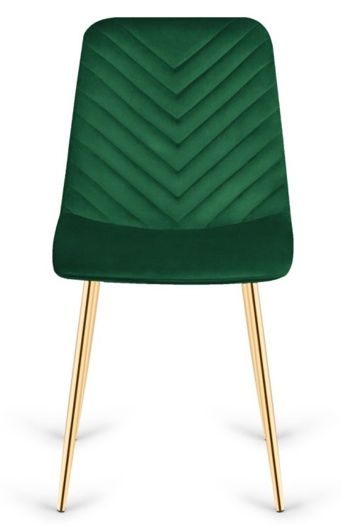 Lugano Krzesło tapicerowane TRIO VELVET GREEN GOLD