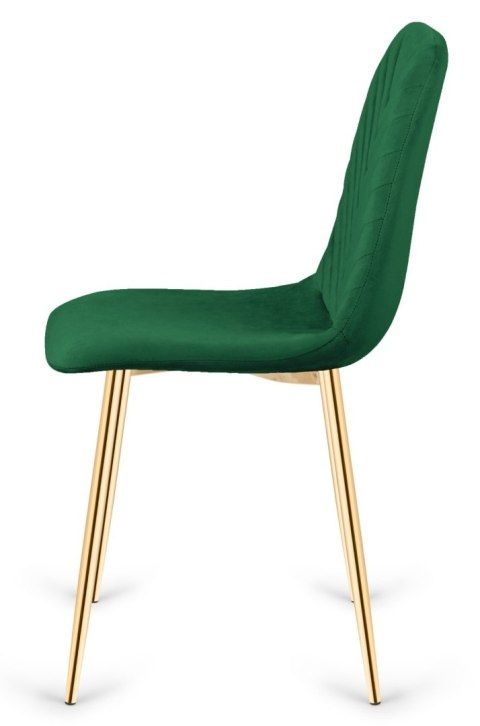 Lugano Krzesło tapicerowane TRIO VELVET GREEN GOLD