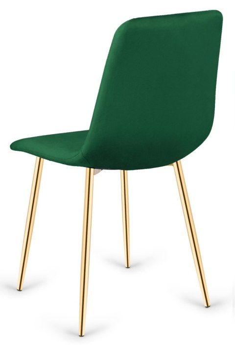 Lugano Krzesło tapicerowane TRIO VELVET GREEN GOLD