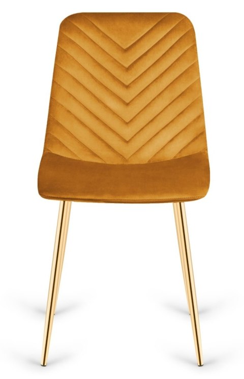 Lugano Krzesło tapicerowane TRIO VELVET HONEY GOLD