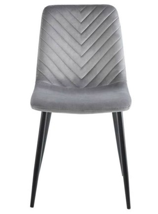 Lugano Krzesło tapicerowane TRIO VELVET LIGHT GREY