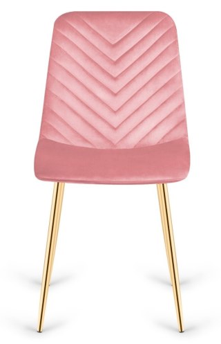 Lugano Krzesło tapicerowane TRIO VELVET PINK GOLD