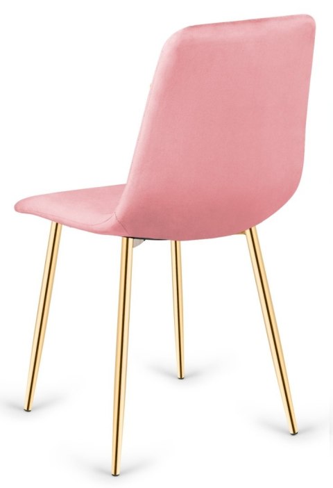 Lugano Krzesło tapicerowane TRIO VELVET PINK GOLD