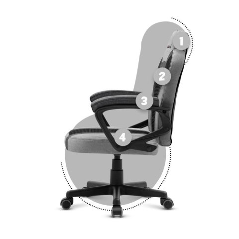 Fotel gamingowy dla dziecka Ranger 1.0 Grey Mesh