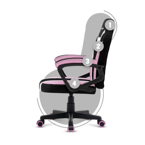 Fotel gamingowy dla dziecka Ranger 1.0 Pink Mesh