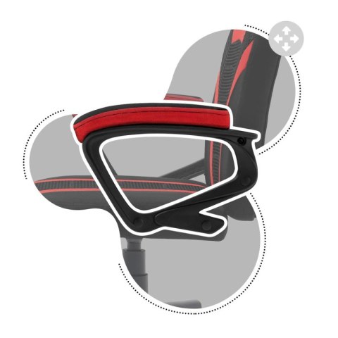 Fotel gamingowy dla dziecka Ranger 1.0 Red Mesh