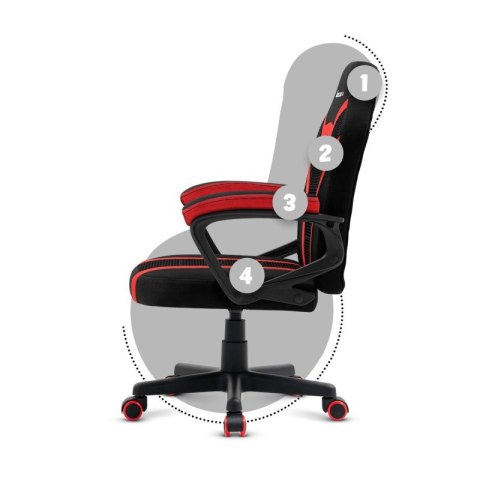 Fotel gamingowy dla dziecka Ranger 1.0 Red Mesh