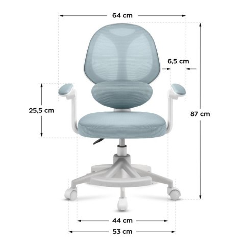 Fotel obrotowy dla dziecka Junior 4.5 Mint