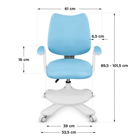 Fotel obrotowy dla dziecka Junior 4.6 Blue