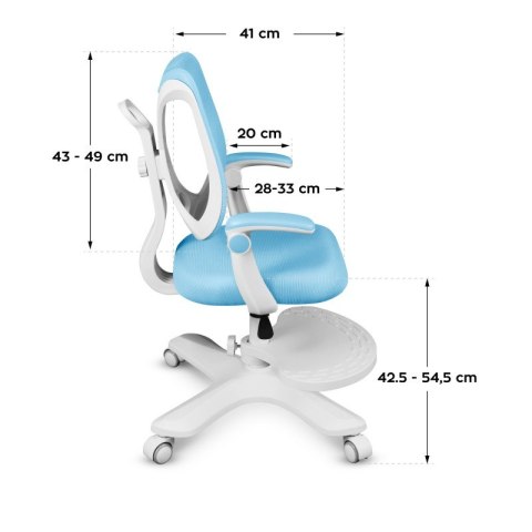 Fotel obrotowy dla dziecka Junior 4.6 Blue