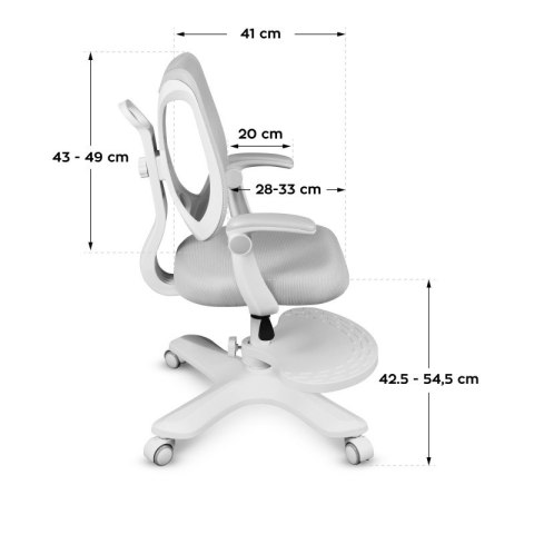 Fotel obrotowy dla dziecka Junior 4.6 Grey