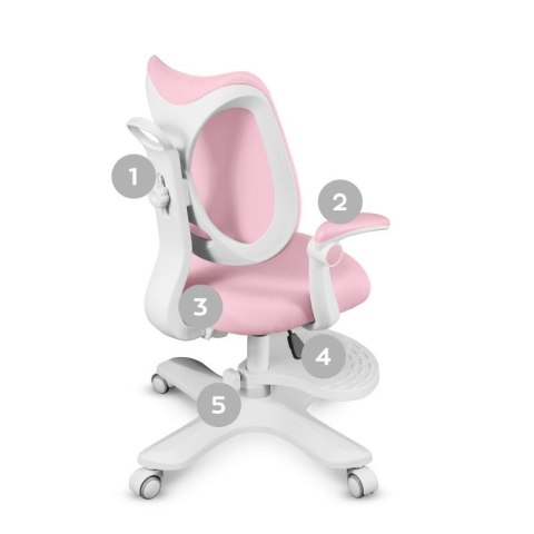 Fotel obrotowy dla dziecka Junior 4.6 Pink