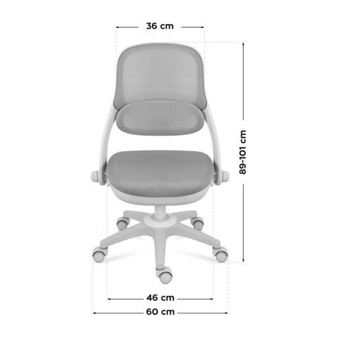 Fotel obrotowy dla dziecka Junior 4.7 Grey